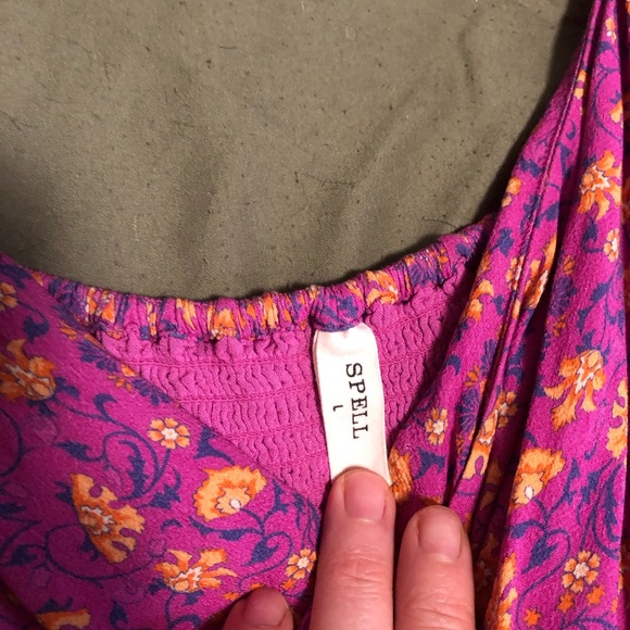 Spell Madam Peacock Mini Dress size L - Picture 5 of 10